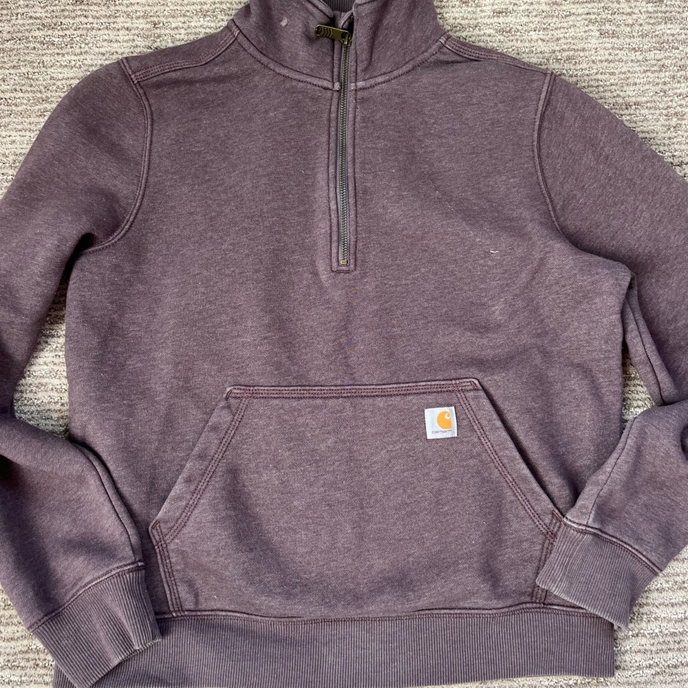 Carhartt Women’s Zip-Up Sweater in Deep Purple